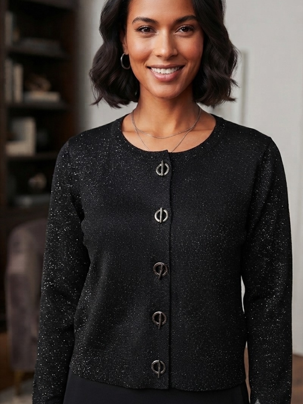 Calvin Klein Shimmer Knit Cardigan